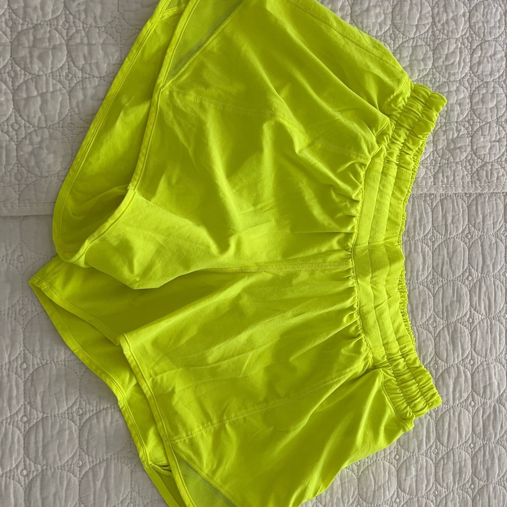 lululemon athletica Neon Yellow Athletic Shorts
